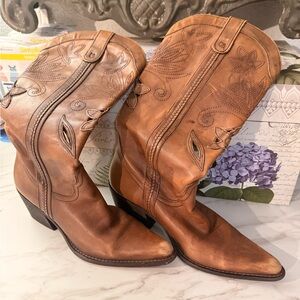 George Tan Leather Boots
